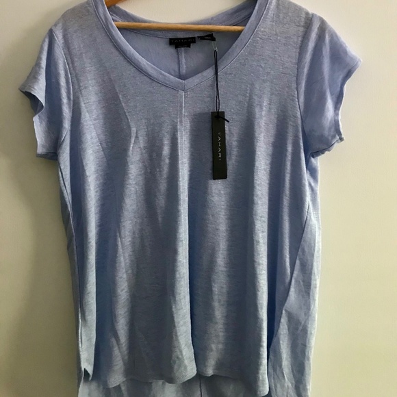 Tahari linen v neck short sleeve size medium NWT - Picture 1 of 3